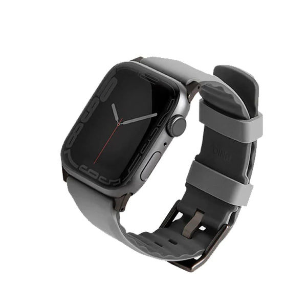 UNIQ LINUS AIROSOFT SILICONE APPLE WATCH STRAP 38-40-41-42-44-45-49mm - CHALK GREY (GREY)