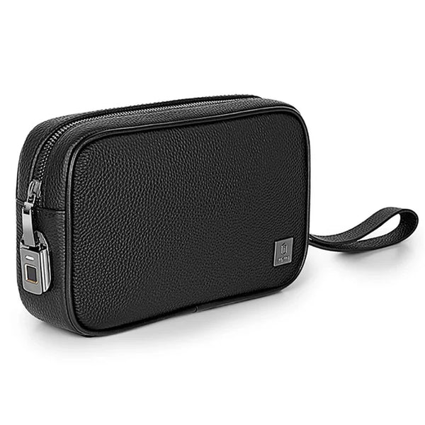 WiWU Master Genuine Leather Fingerprint Lock Pouch Storage Bag