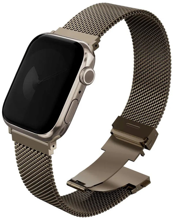 Uniq Dante Pro Apple Watch Self-Adjustable Mesh Steel Band 49/46/45/44MM - Ember Gold