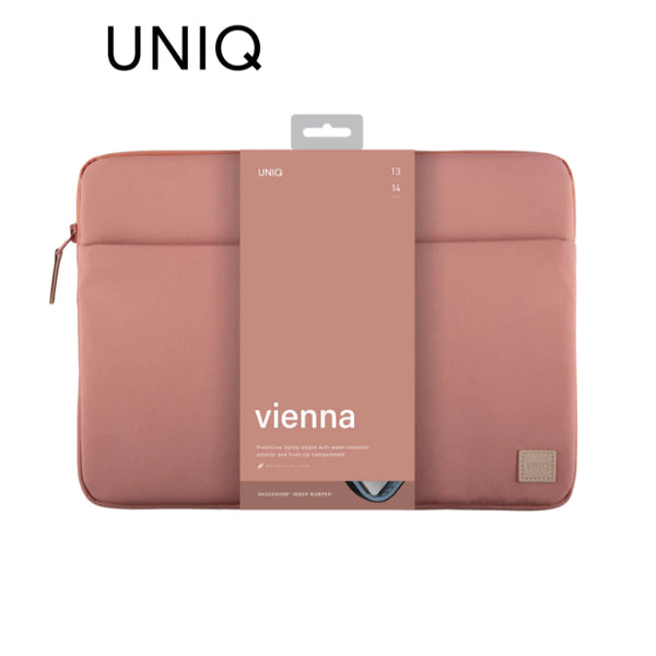 UNIQ VIENNA PROTECTIVE RPET FABRIC LAPTOP SLEEVE (UP TO 14”) - (PEACH PINK)