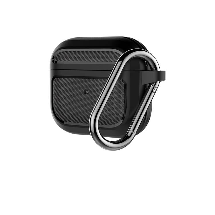 RockRose Virtue Rugged Carbon Fiber Protective Case for AirPods 3 - Black